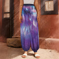 Galaxy Howling Wolf Spirit Print Harem Pants
