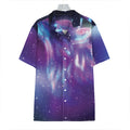Galaxy Howling Wolf Spirit Print Hawaiian Shirt