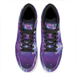 Galaxy Howling Wolf Spirit Print High Top Leather Sneakers