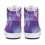 Galaxy Howling Wolf Spirit Print High Top Leather Sneakers