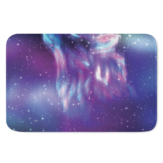 Galaxy Howling Wolf Spirit Print Indoor Door Mat