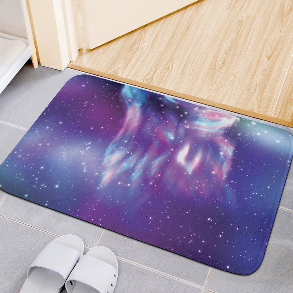 Galaxy Howling Wolf Spirit Print Indoor Door Mat