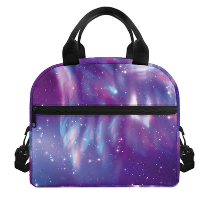 Galaxy Howling Wolf Spirit Print Insulated Lunch Bag
