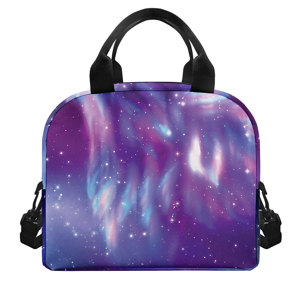 Galaxy Howling Wolf Spirit Print Insulated Lunch Bag