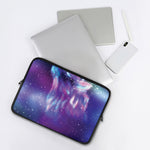 Galaxy Howling Wolf Spirit Print Laptop Sleeve