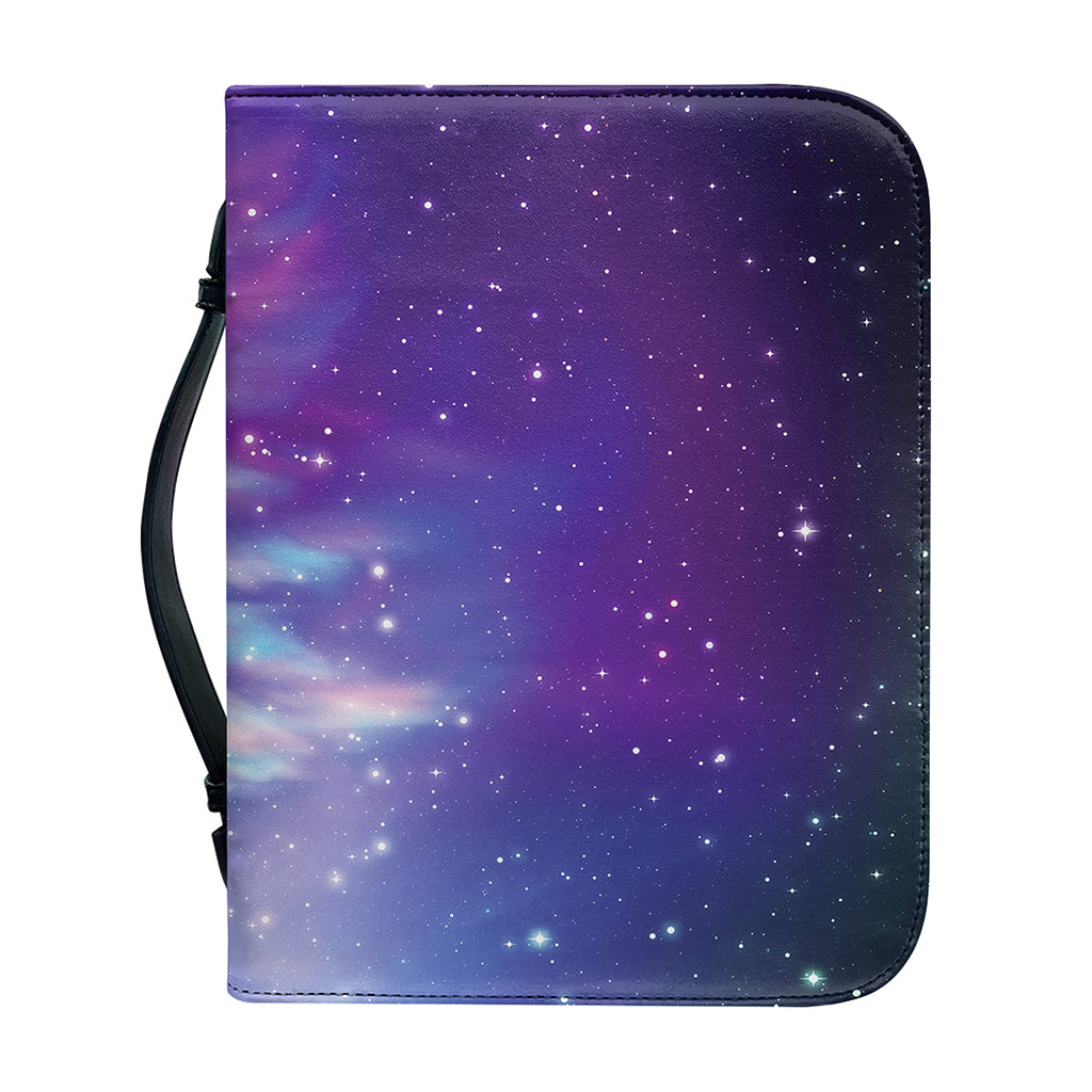 Galaxy Howling Wolf Spirit Print Leather Bible Cover