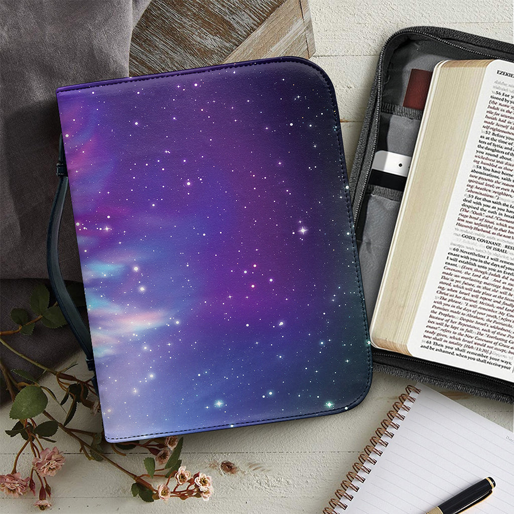 Galaxy Howling Wolf Spirit Print Leather Bible Cover