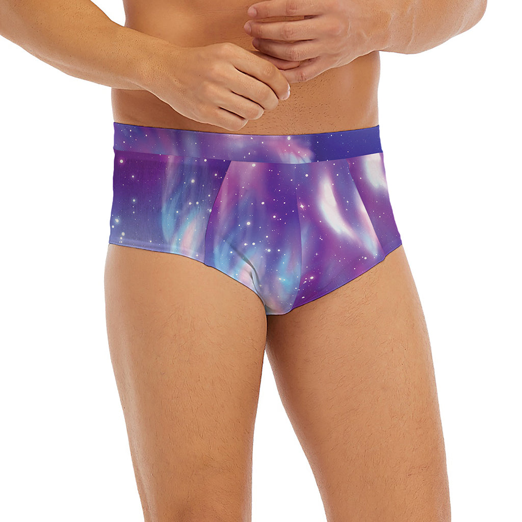 Galaxy Howling Wolf Spirit Print Men's Briefs