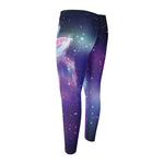 Galaxy Howling Wolf Spirit Print Men's Compression Pants