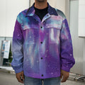 Galaxy Howling Wolf Spirit Print Men's Shirt Jacket