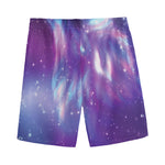 Galaxy Howling Wolf Spirit Print Men's Sports Shorts