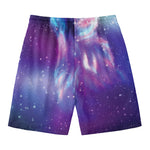 Galaxy Howling Wolf Spirit Print Men's Swim Trunks