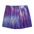 Galaxy Howling Wolf Spirit Print Mesh Shorts
