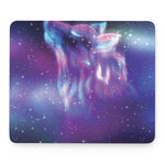 Galaxy Howling Wolf Spirit Print Mouse Pad