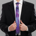 Galaxy Howling Wolf Spirit Print Necktie