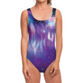 Galaxy Howling Wolf Spirit Print One Piece Swimsuit