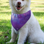 Galaxy Howling Wolf Spirit Print Over The Collar Dog Bandana