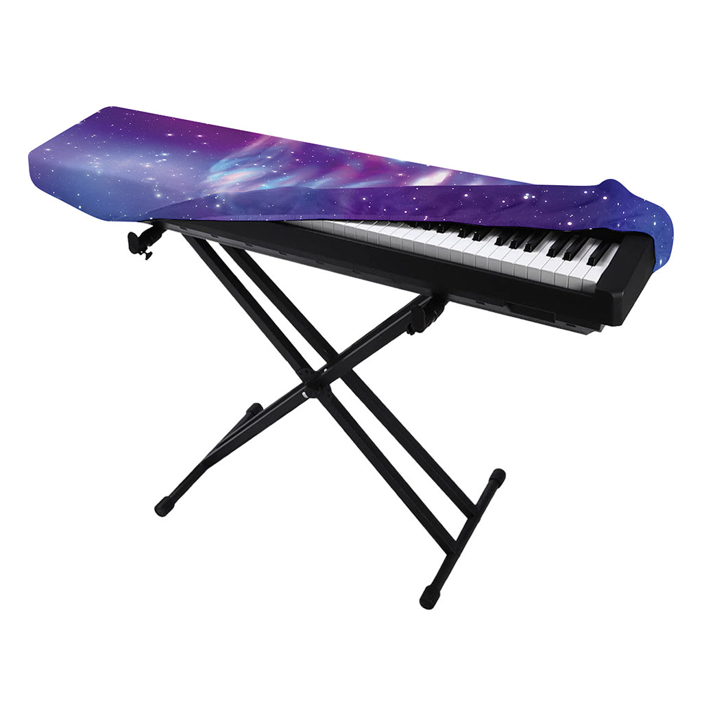 Galaxy Howling Wolf Spirit Print Piano Keyboard Cover