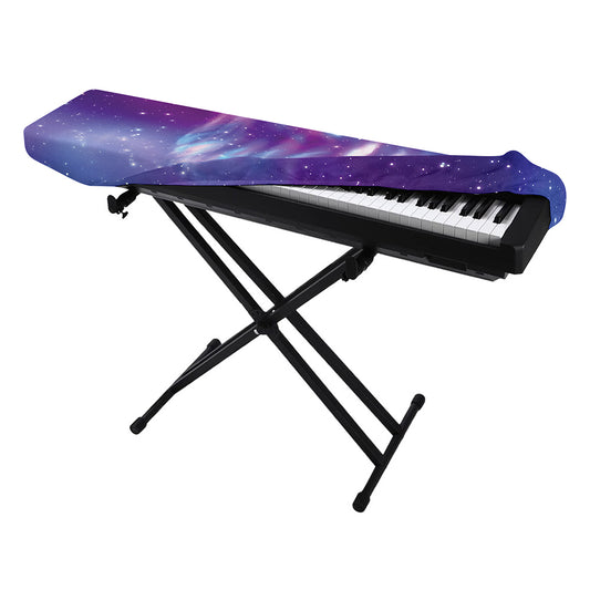 Galaxy Howling Wolf Spirit Print Piano Keyboard Cover