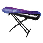 Galaxy Howling Wolf Spirit Print Piano Keyboard Cover