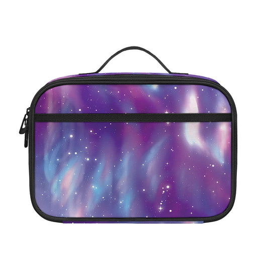 Galaxy Howling Wolf Spirit Print Portable Lunch Bag