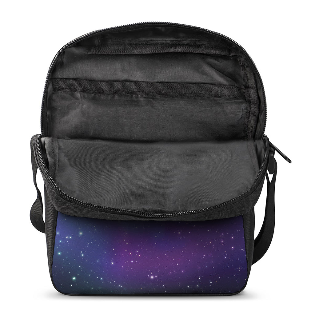 Galaxy Howling Wolf Spirit Print Rectangular Crossbody Bag