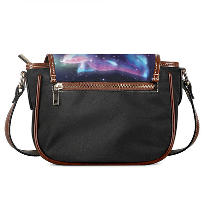 Galaxy Howling Wolf Spirit Print Saddle Bag