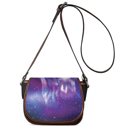 Galaxy Howling Wolf Spirit Print Saddle Bag