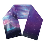 Galaxy Howling Wolf Spirit Print Scarf