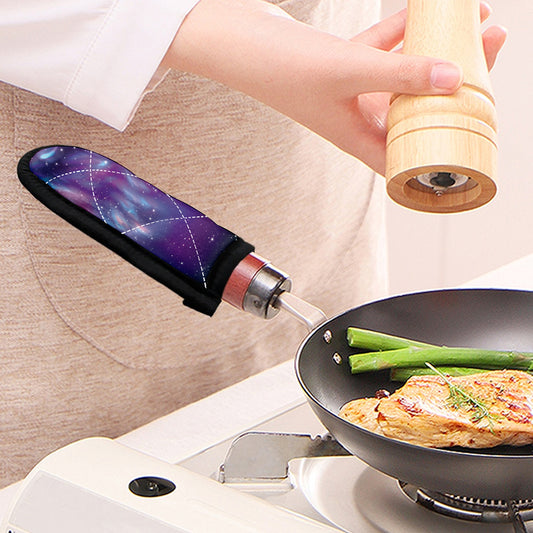 Galaxy Howling Wolf Spirit Print Skillet Handle Cover