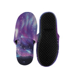 Galaxy Howling Wolf Spirit Print Slippers