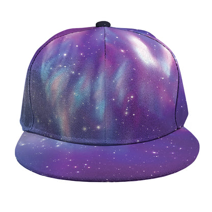 Galaxy Howling Wolf Spirit Print Snapback Cap