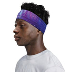 Galaxy Howling Wolf Spirit Print Sports Headband