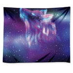 Galaxy Howling Wolf Spirit Print Tapestry