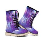 Galaxy Howling Wolf Spirit Print Winter Boots