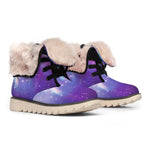 Galaxy Howling Wolf Spirit Print Winter Boots