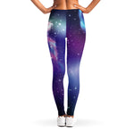 Galaxy Howling Wolf Spirit Print Women's Leggings