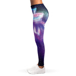 Galaxy Howling Wolf Spirit Print Women's Leggings