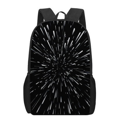 Galaxy Hyperspace Print 17 Inch Backpack