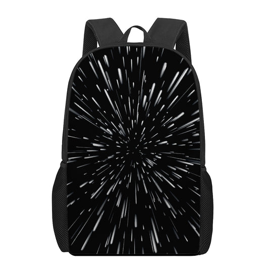 Galaxy Hyperspace Print 17 Inch Backpack