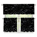 Galaxy Hyperspace Print 3 Piece Kitchen Curtains