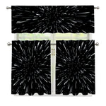 Galaxy Hyperspace Print 3 Piece Kitchen Curtains