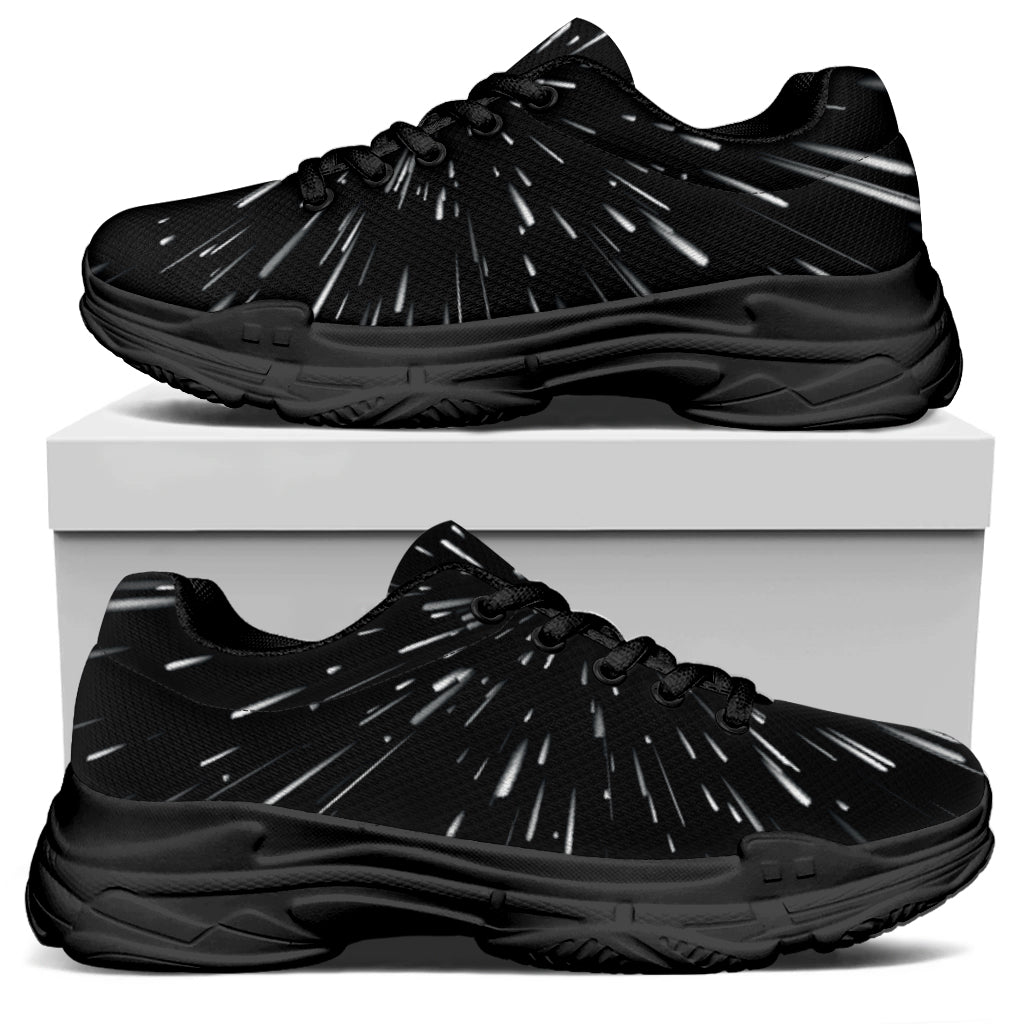 Galaxy Hyperspace Print Black Chunky Shoes