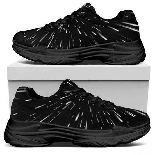 Galaxy Hyperspace Print Black Chunky Shoes