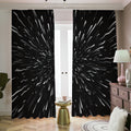 Galaxy Hyperspace Print Dimout Pencil Pleat Curtains