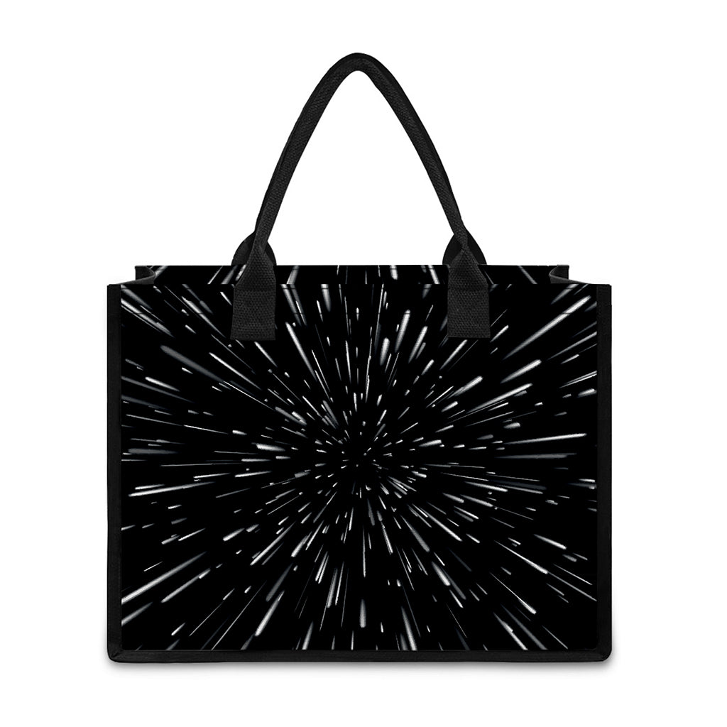 Galaxy Hyperspace Print Canvas Tote Bag