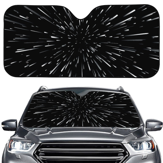 Galaxy Hyperspace Print Car Windshield Sun Shade