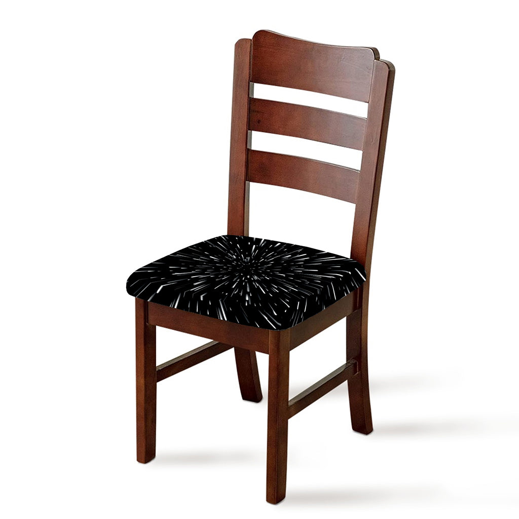 Galaxy Hyperspace Print Chair Cushion Cover