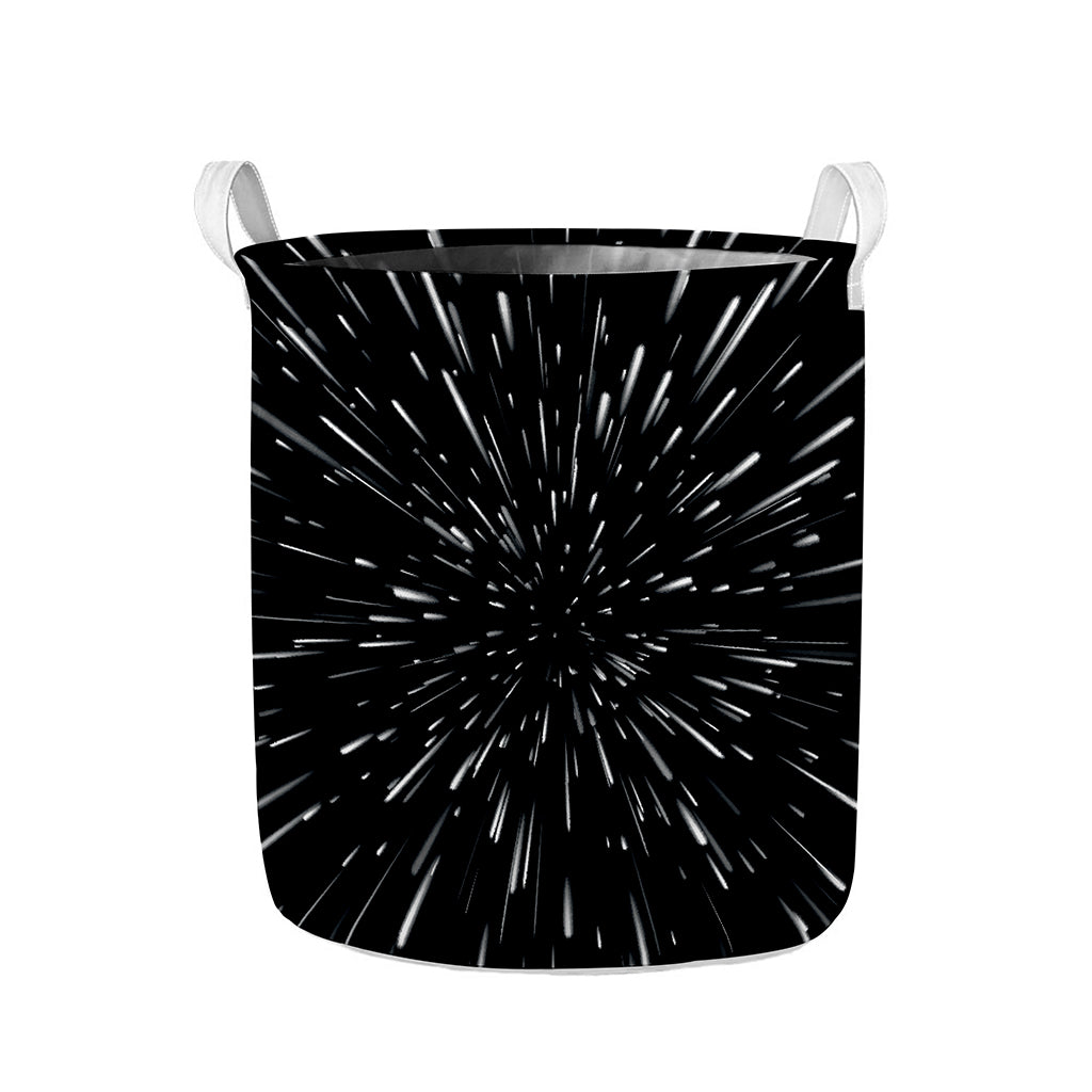 Galaxy Hyperspace Print Collapsible Laundry Basket