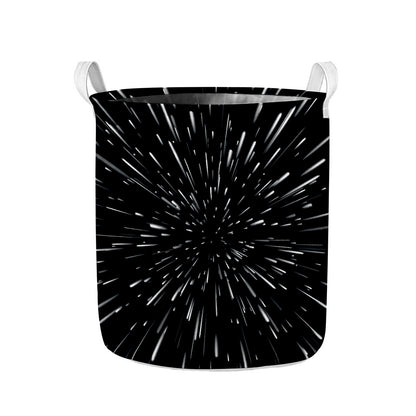Galaxy Hyperspace Print Collapsible Laundry Basket
